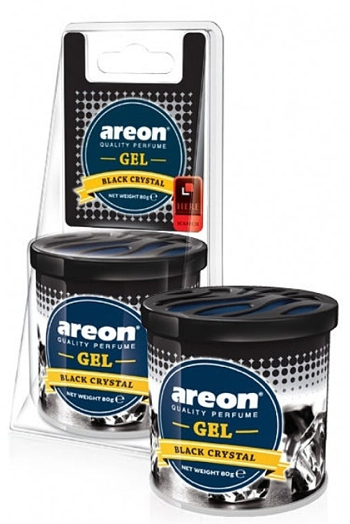 Areon Gel Car Perfume – Black Crystal – Long-Lasting Car Freshener