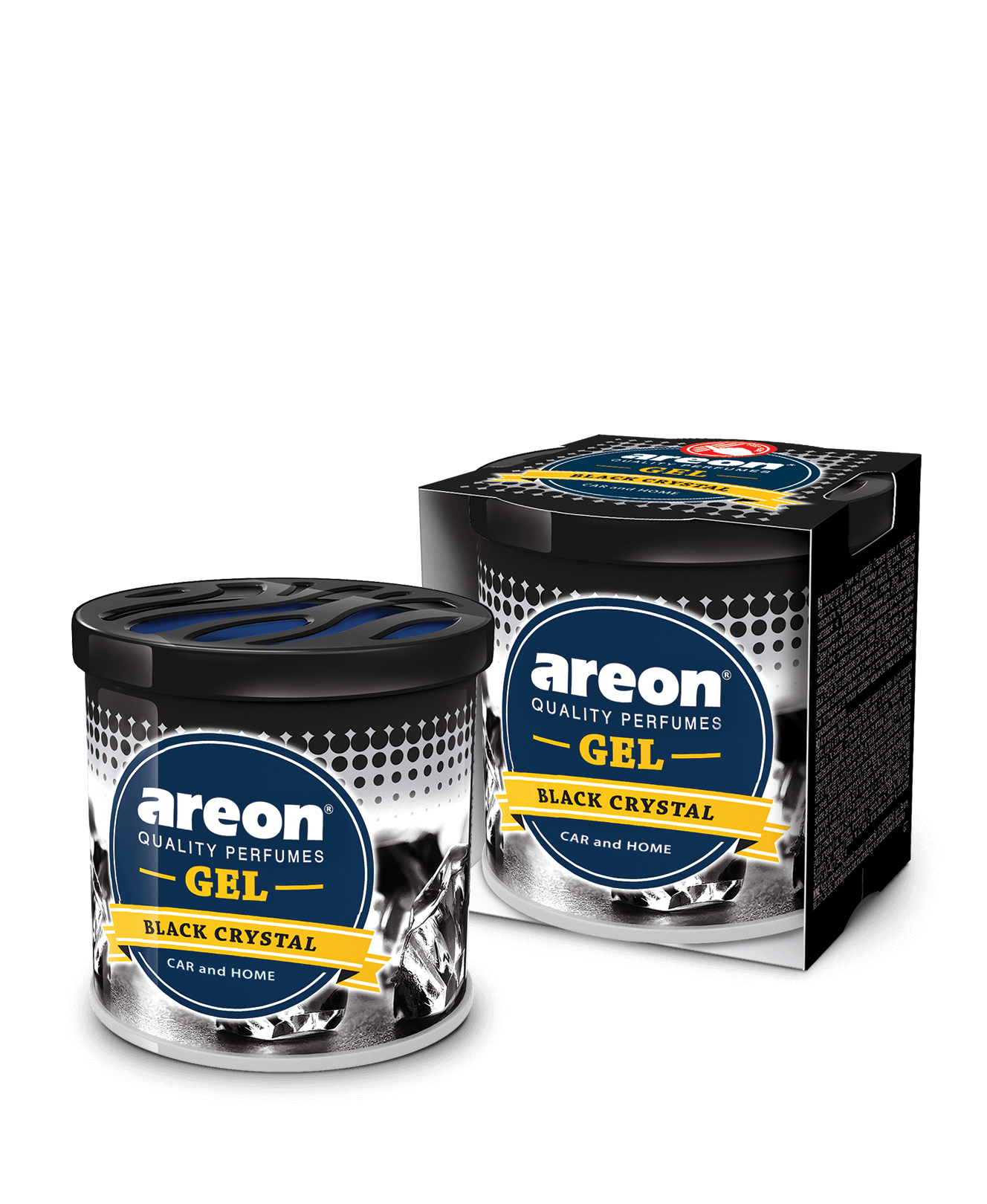 Areon Gel Car Perfume – Black Crystal – Long-Lasting Car Freshener
