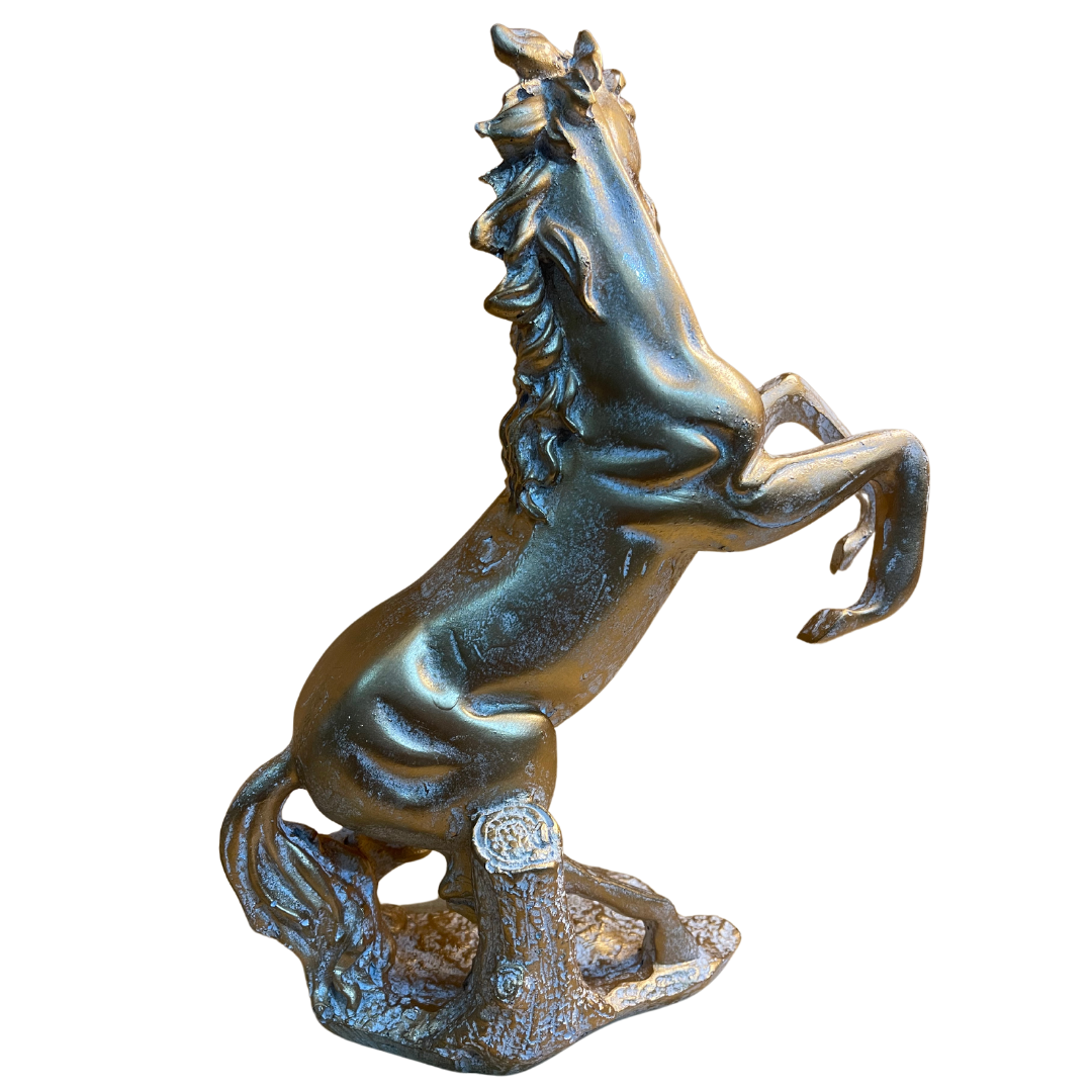 Back view of the Elegant Horse Statue highlighting its smooth and modern design.