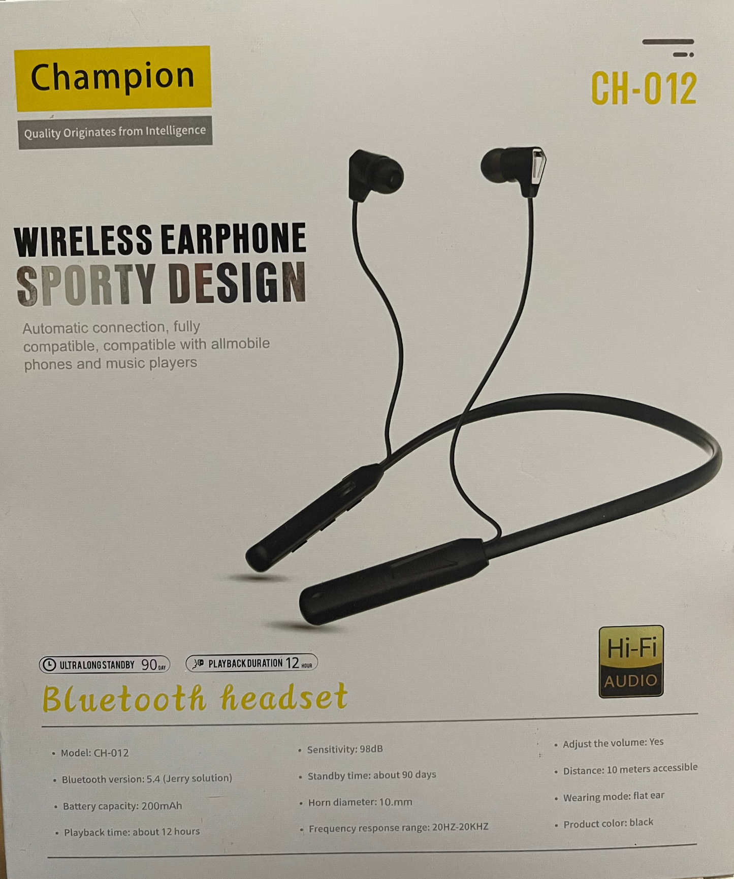 Champion CH-012 Neckband with Rich Sound Quality