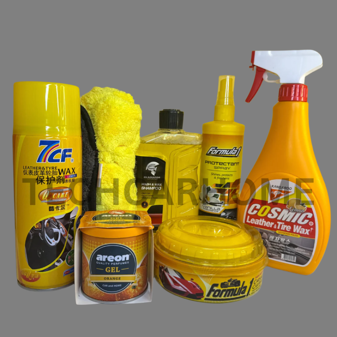 Close-up of Formula 1 wax polish and protectant spray – key products in the 7-in-1 Full Care Essentials Bundle.