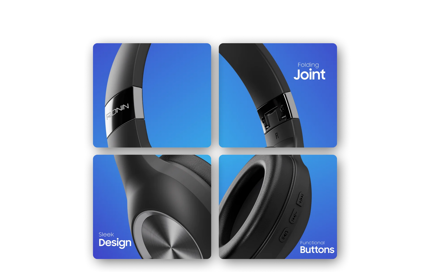 Close-up of Ronin R-1500 headphones with comfortable padding - TechCarHome