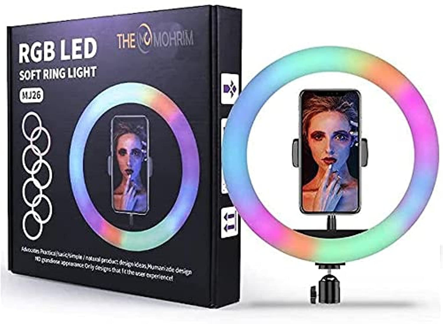 High-quality RGB soft ring light with tripod for creators - TechCarHome