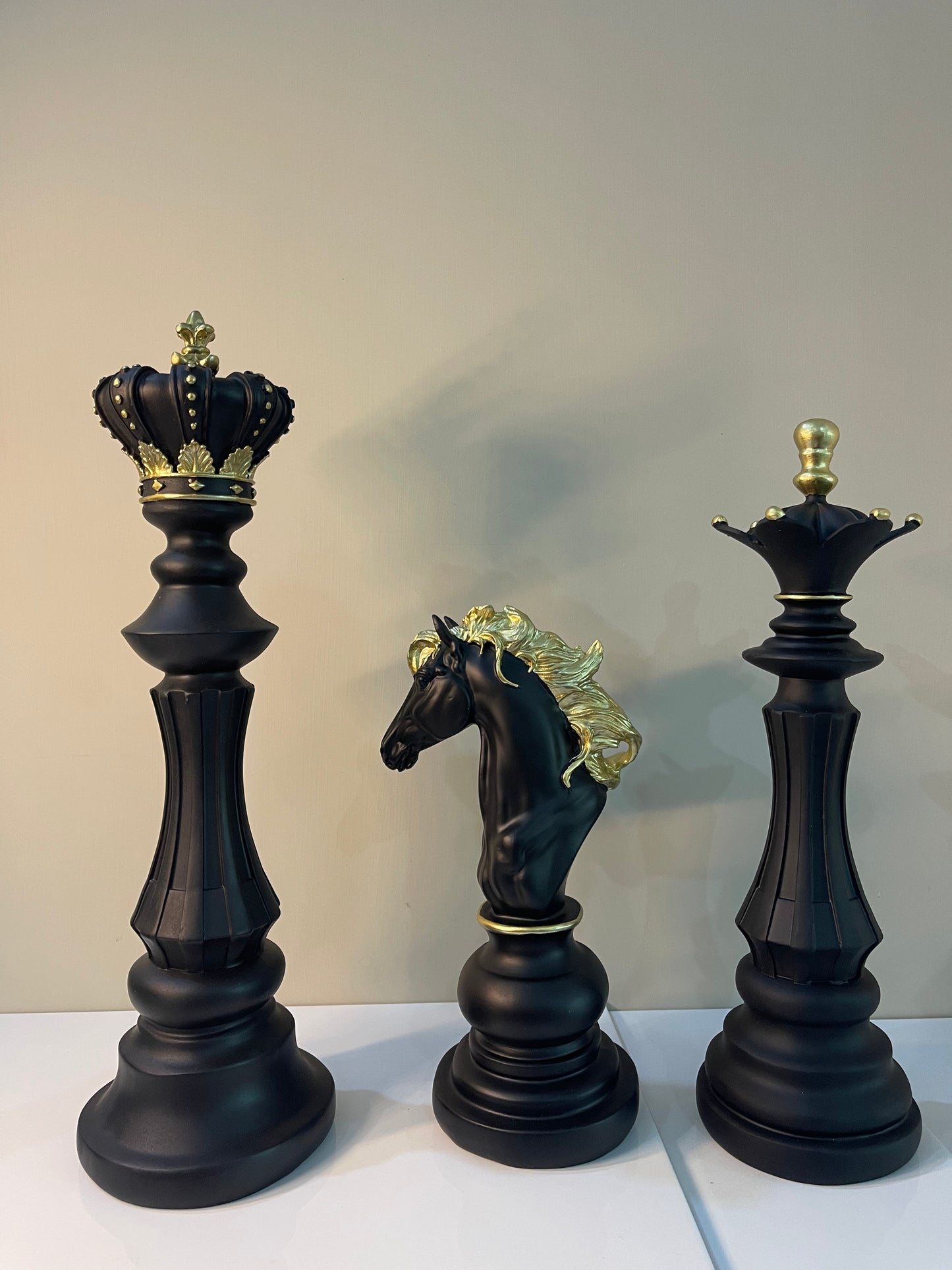 (IMPORTED) Elegant Black 3-Piece Décor Set - (Large Size)