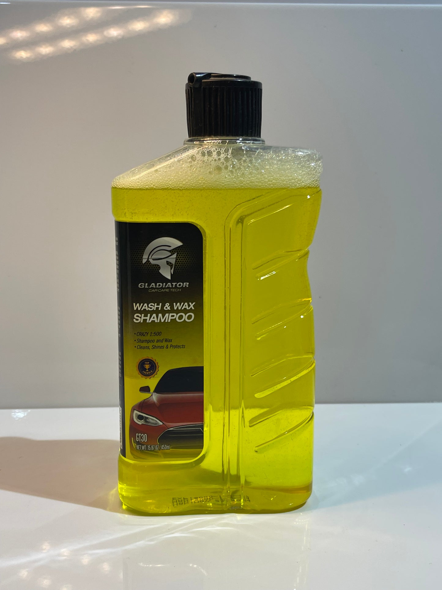 Gladiator Wash & Wax Shampoo 450ml – Clean & Shine in One Step