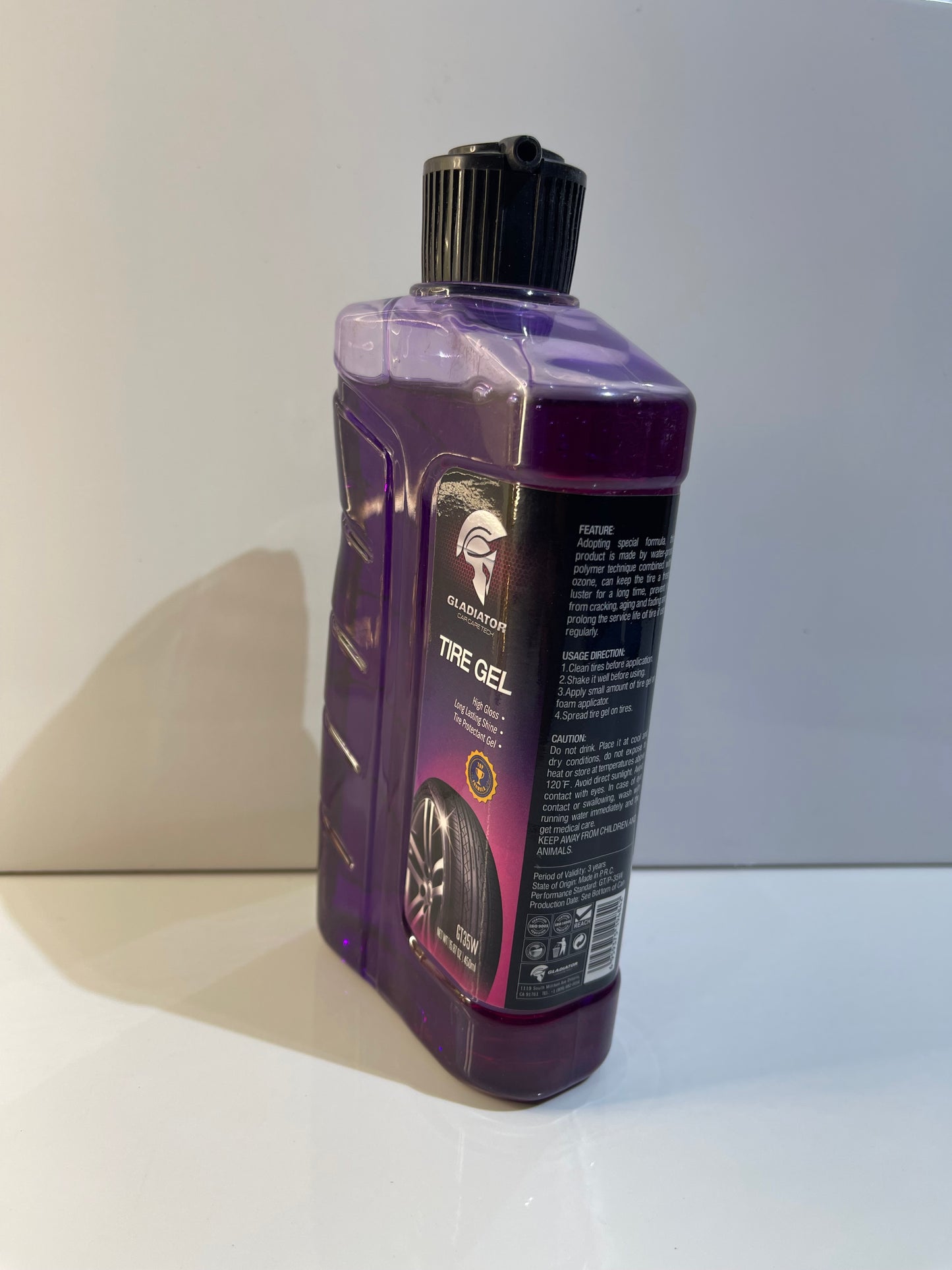 Gladiator Tyre Gel 450ml - Universal Car Tyre Gel