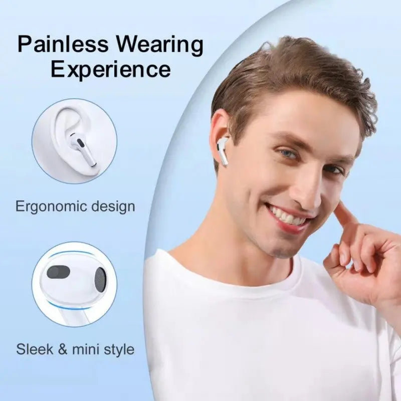 Close-up of Joyroom JR-T03S Plus wireless earbuds with charging case