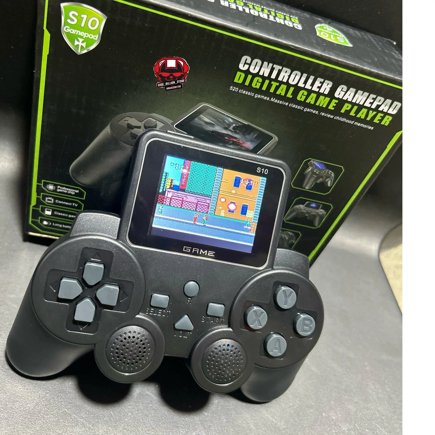 S10 Mini Portable Retro Game Console – Handheld Game Pad with 520 Built-in Games