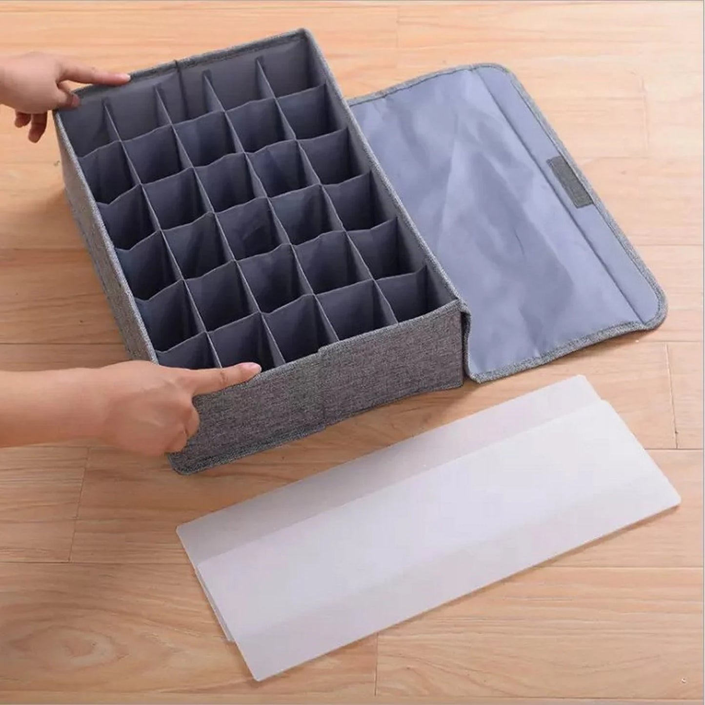 Non-woven fabric garment organiser in use in a wardrobe, a practical solution for home storage by TechCarHome