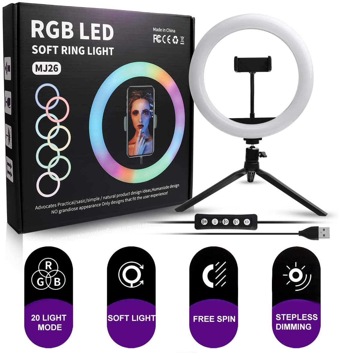 Ring light with tripod for vlogging, photography, and live streaming - TechCarHome