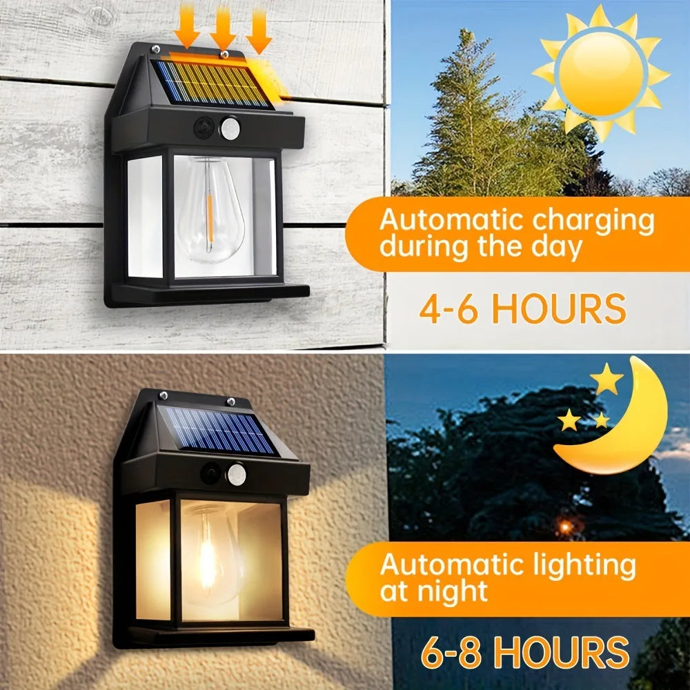 Solar power lights for outside – waterproof wall lamp - TechCarHome