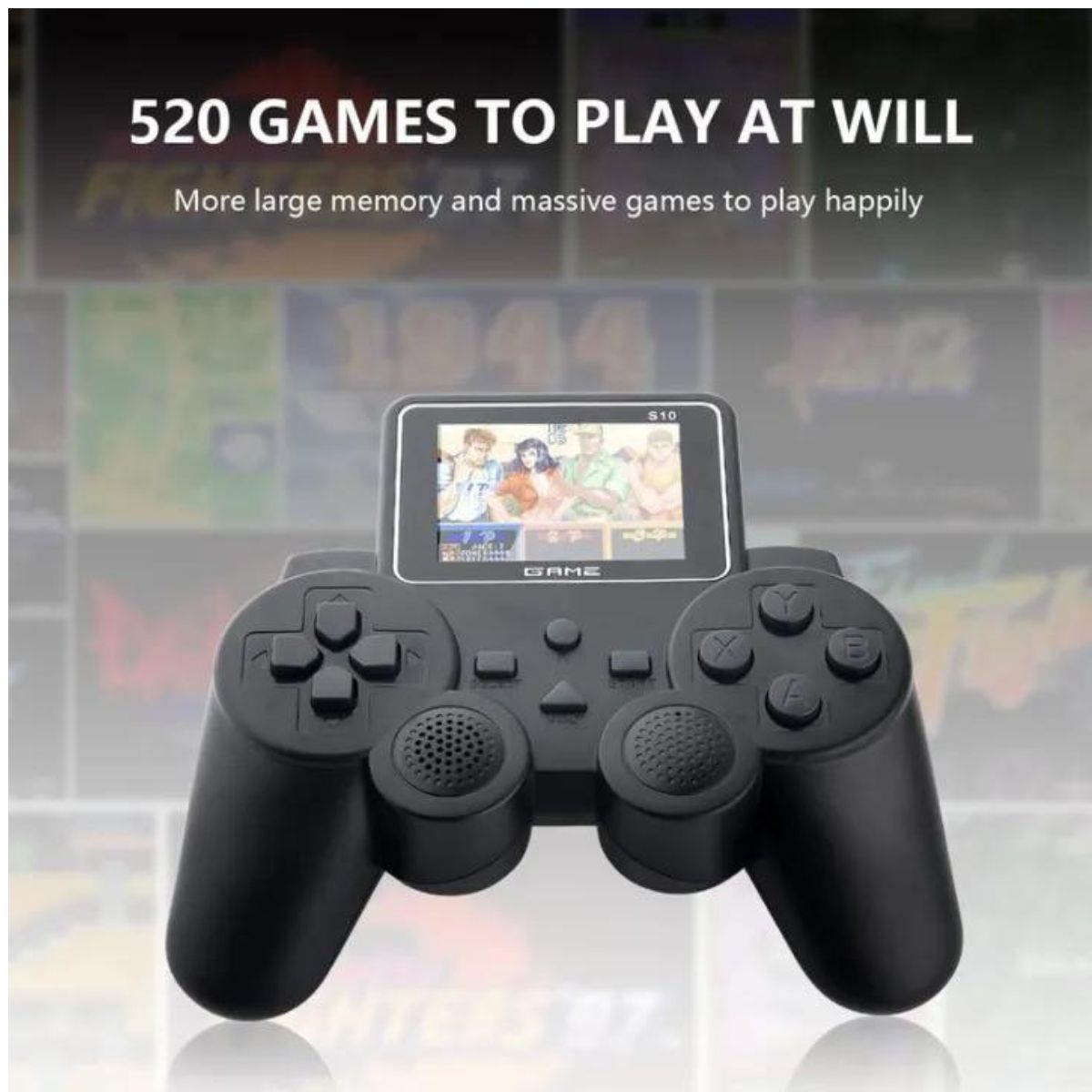 S10 Mini Portable Retro Game Console – Handheld Game Pad with 520 Built-in Games