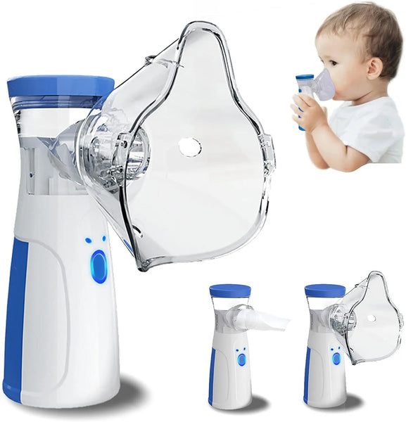 image of portable nebulizer children holding it to use it by techcarhome