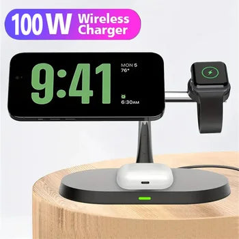 3-in-1 Magnetic Wireless Charger Stand - techcarhome