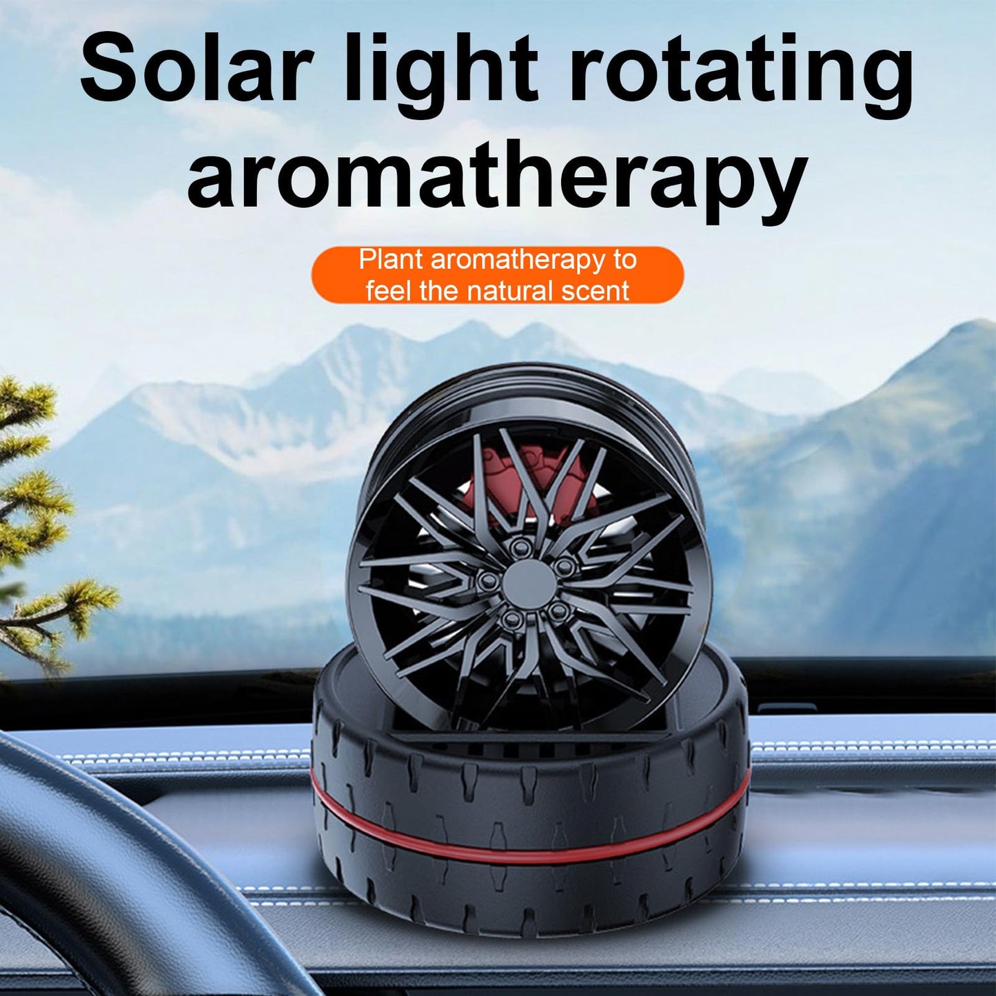 Premium Quality - Speed Wheel Hub Solar Car Perfume – Rotating Fragrance Diffuser Air Freshener