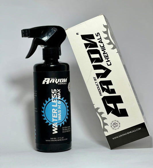 Aavon Chemicals Waterless Wash & Wax bottle on a plain white background – available at Tech Car Home.
