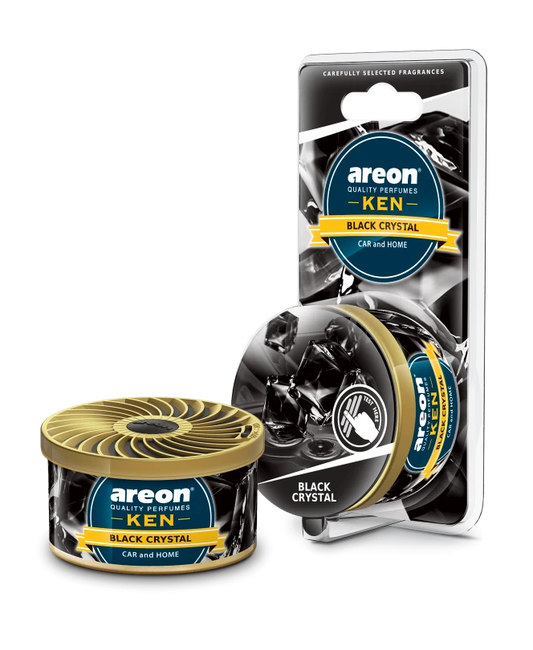 Areon Ken Black Crystal air freshener can – luxury car scent with musky notes by TechCarHome