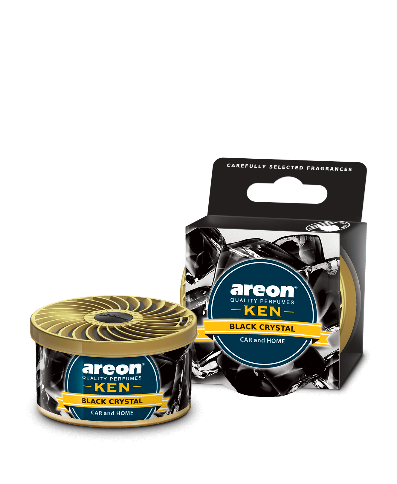 Areon Ken Black Crystal car air freshener – sleek design with bold scent by TechCarHome
