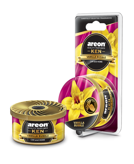 Areon Vanilla Bubble – playful hanging car air freshener with creamy vanilla and candy aroma by TechCarHome

