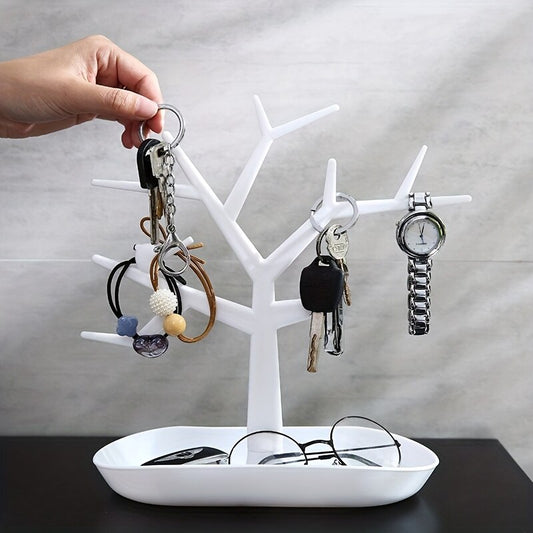 Artistic Tree Jewellery Display Rack - 1PC, elegant jewelry organizer - TechCarHome