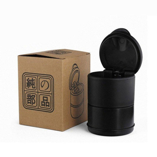 Auto Office Cigarette Ashtray Holder Cup placed in a car cup holder – by TechCarHome.com.