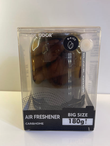Close-up of Black Odor Air Freshener Gel featuring the New Passion scent – by TechCarHome.com.