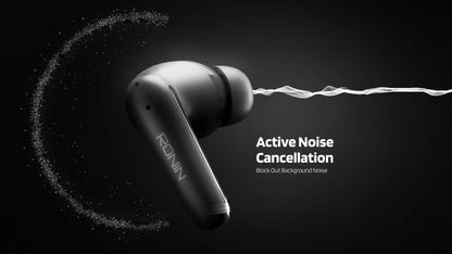 Close-up of RONIN R-140 earbuds showcasing modern style - TechCarHome