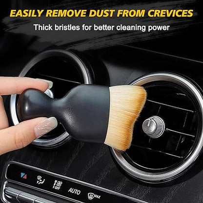 Close-up of the soft bristles on the cleaning brush, ideal for delicate car surfaces.