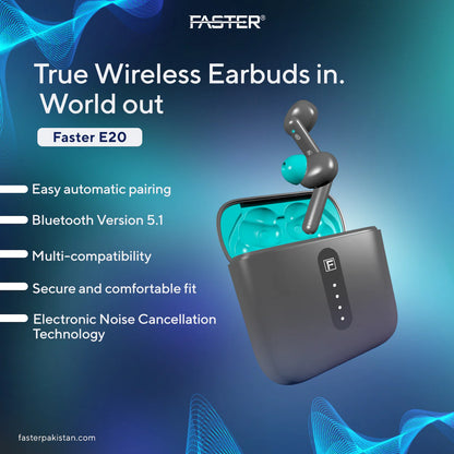 Comfortable Faster E20 TWS in-ear earbuds - TechCarHome