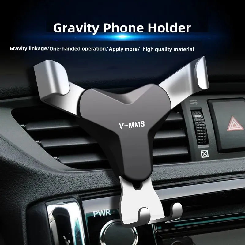 Compact Gravity Car Phone Holder ensuring stable hands-free driving – by TechCarHome.com.
