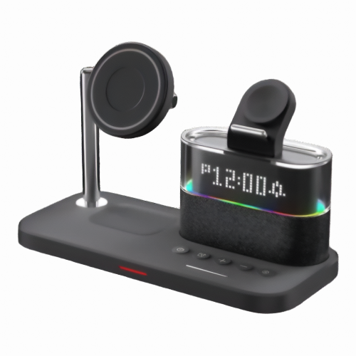 Compact wireless charging station and stationary organiser for desk
