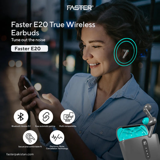 Faster E20 TWS true wireless earbuds - TechCarHome