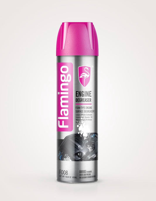 Flamingo Engine Degreaser spray can – heavy-duty engine cleaner by TechCarHome