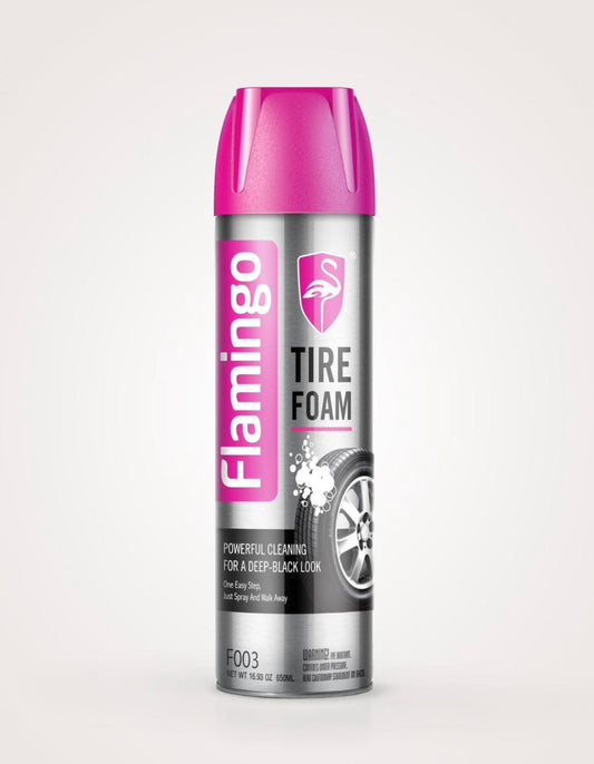 Flamingo Tire Foam spray can – one-step tire cleaner and shine by TechCarHome

