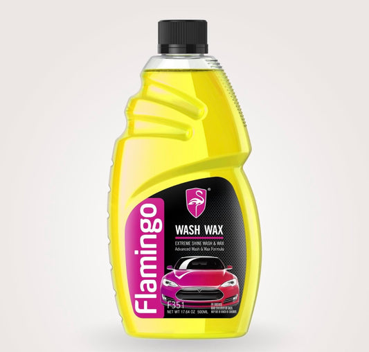 Flamingo Wash & Wax 500ml bottle – compact car shampoo with wax by TechCarHome