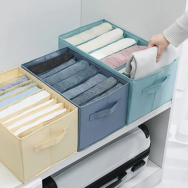 Foldable storage bins, perfect for organizing clothes and accessories, available at TechCarHome