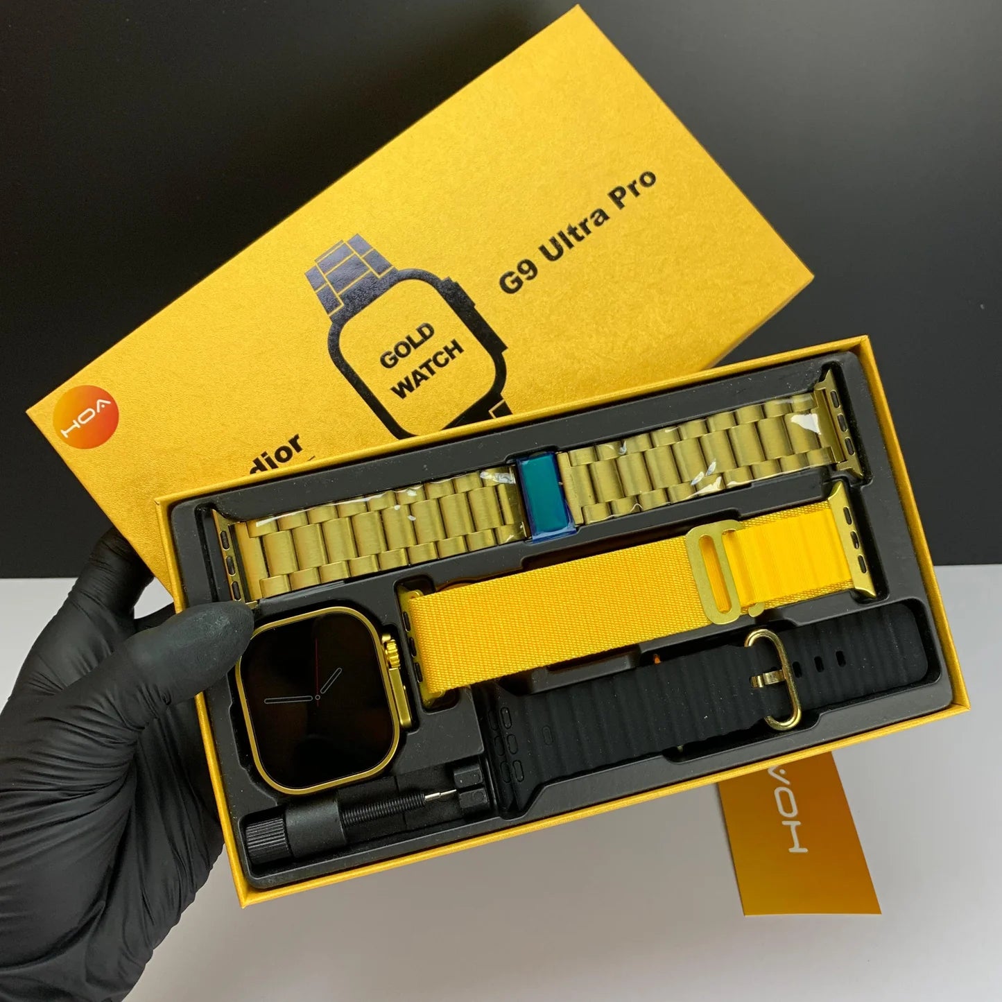 G9 Ultra Pro Smartwatch Golden Edition with Premium Design