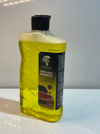 Gladiator Wash & Wax Shampoo 450ml – Clean & Shine in One Step