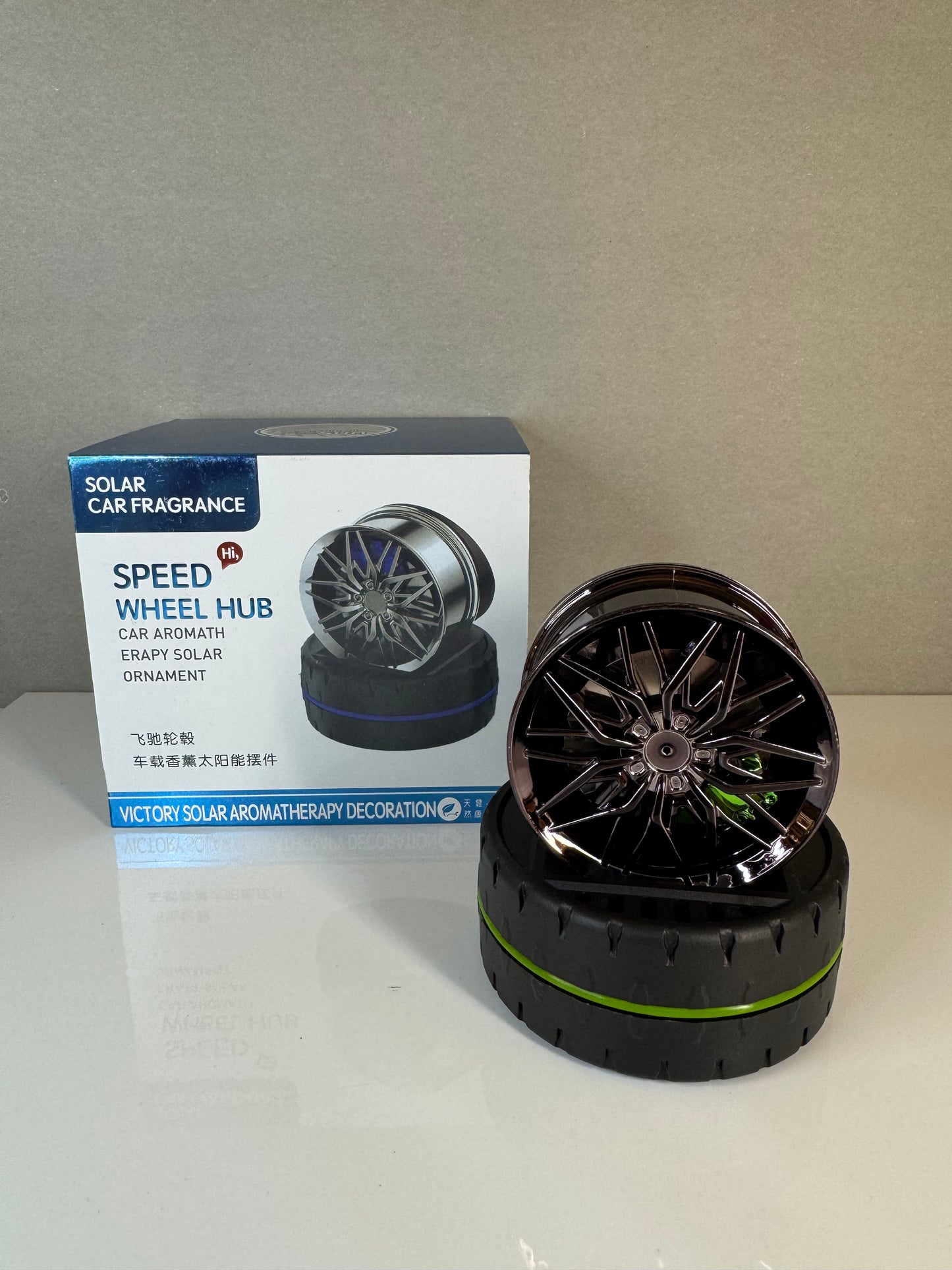 Premium Quality - Speed Wheel Hub Solar Car Perfume – Rotating Fragrance Diffuser Air Freshener