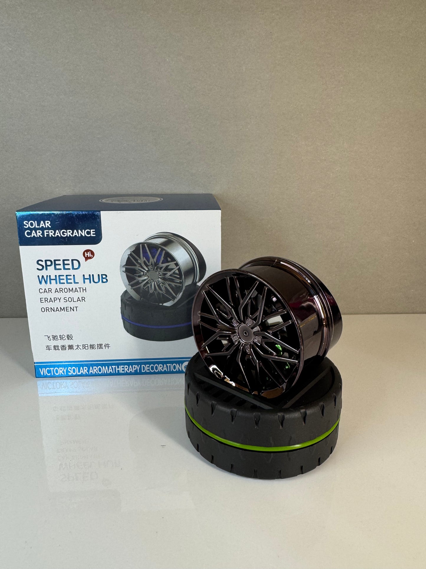 Premium Quality - Speed Wheel Hub Solar Car Perfume – Rotating Fragrance Diffuser Air Freshener