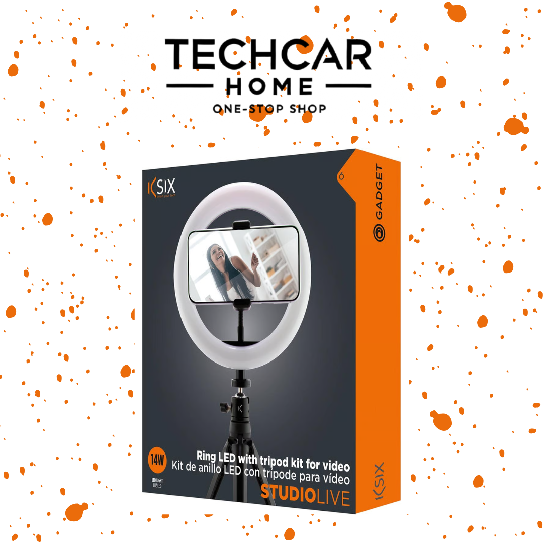 KSIX Ring LED light with tripod kit for vlogging and photography - TechCarHome