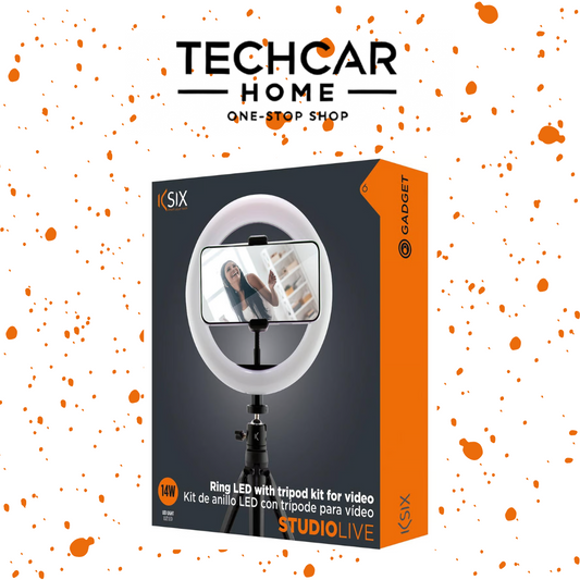KSIX Ring LED light with tripod kit for vlogging and photography - TechCarHome