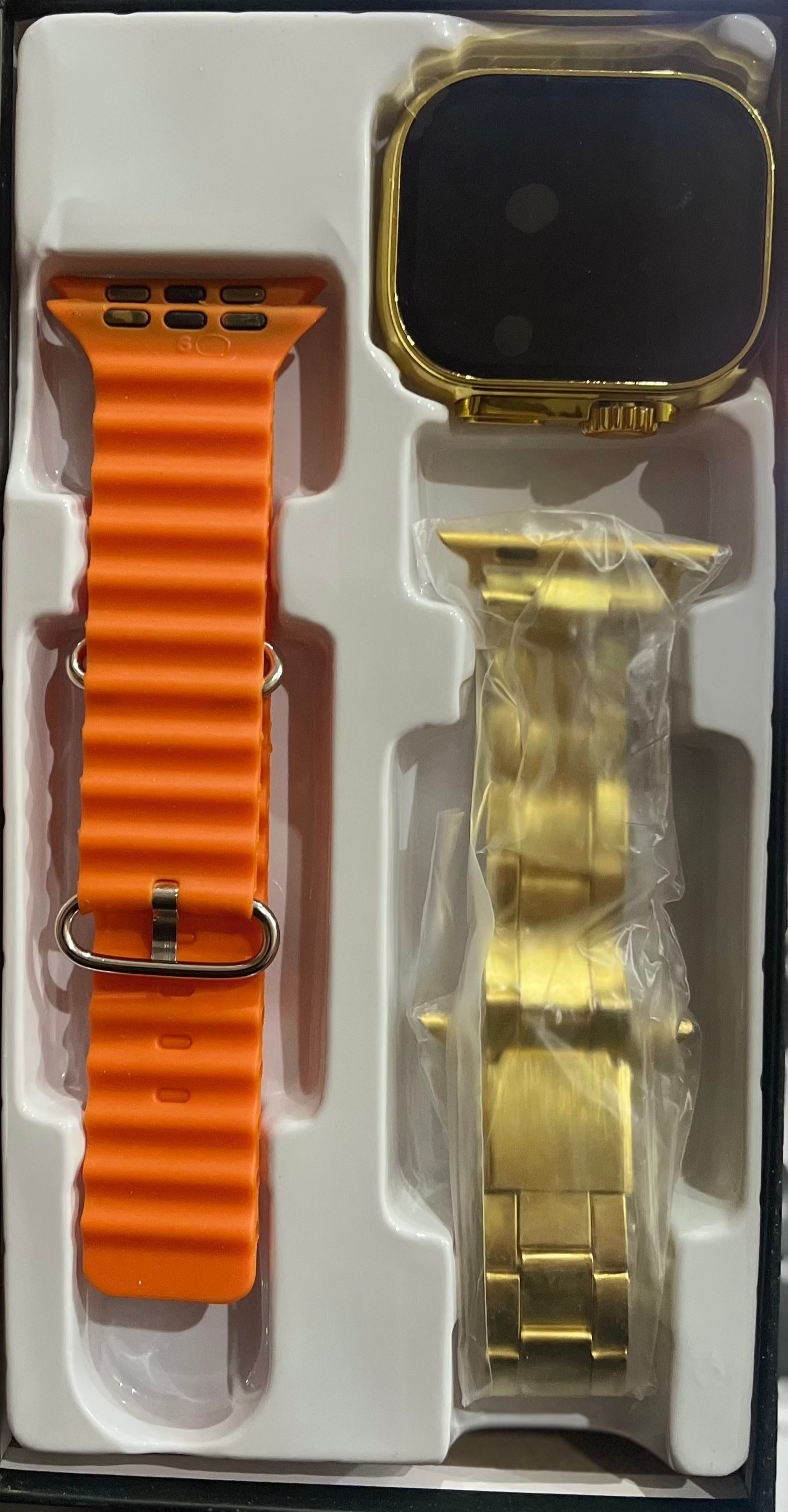 Luxury S9 Ultra 2 Gold Smart Watch Side View