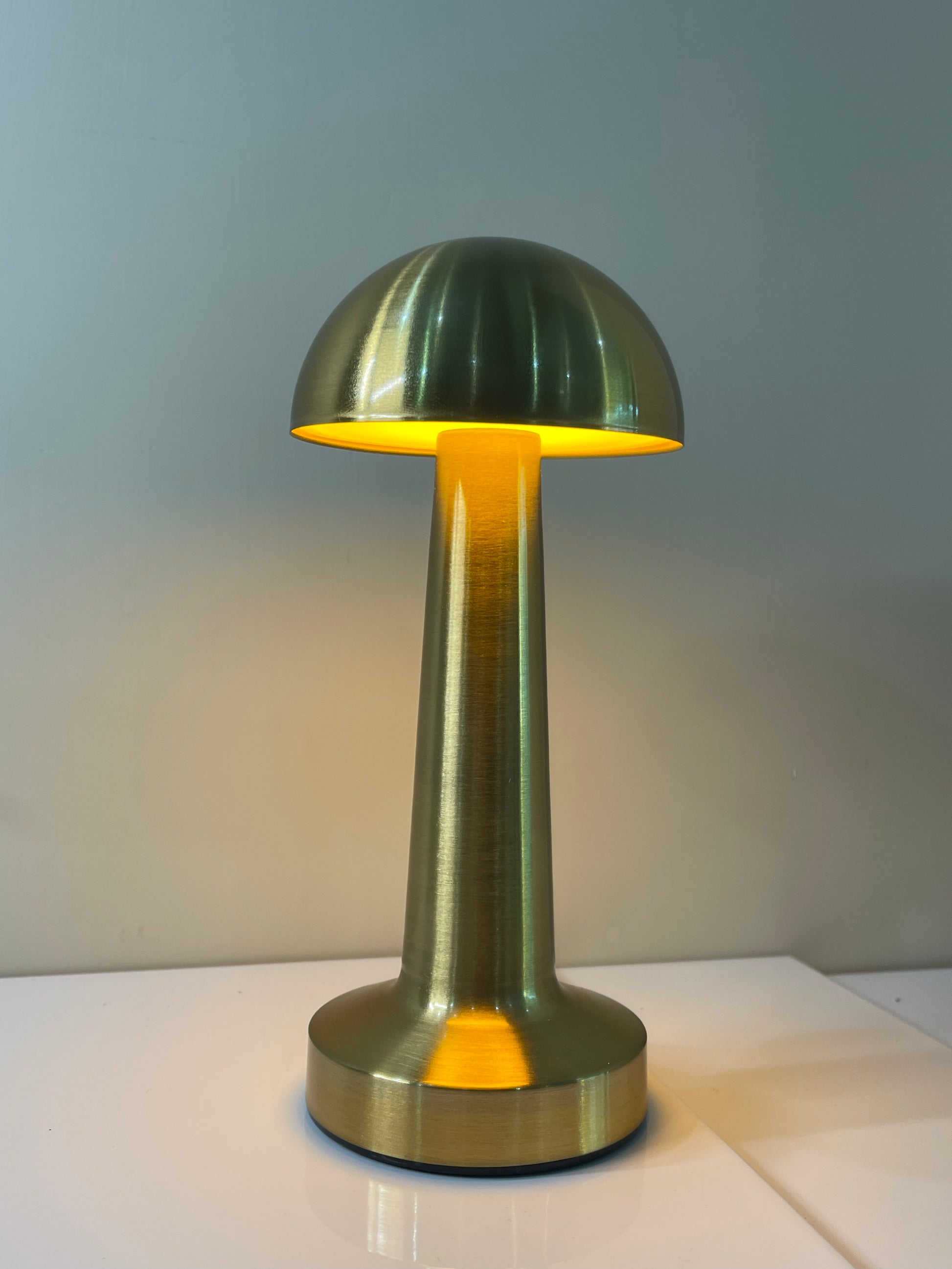 Luxury small-sized gold lamp with touch control, available in dome and square designs for versatile style.
