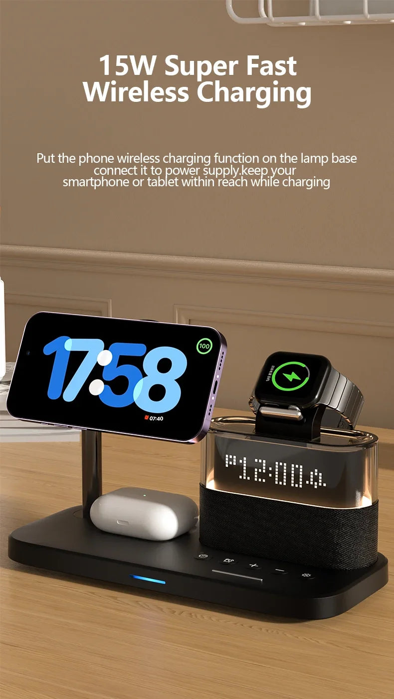 Multi-device fast charging station – perfect for phone, watch, and earbuds

