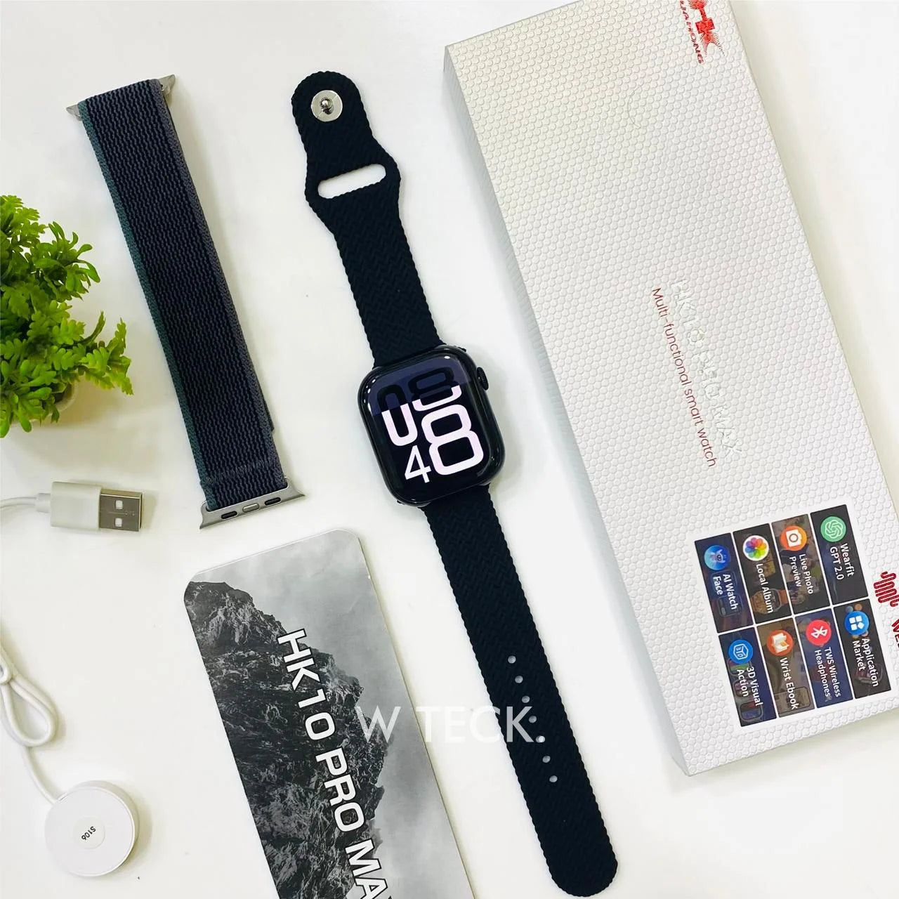 Multifunctional HK 10 Pro Max Smart Watch Side View