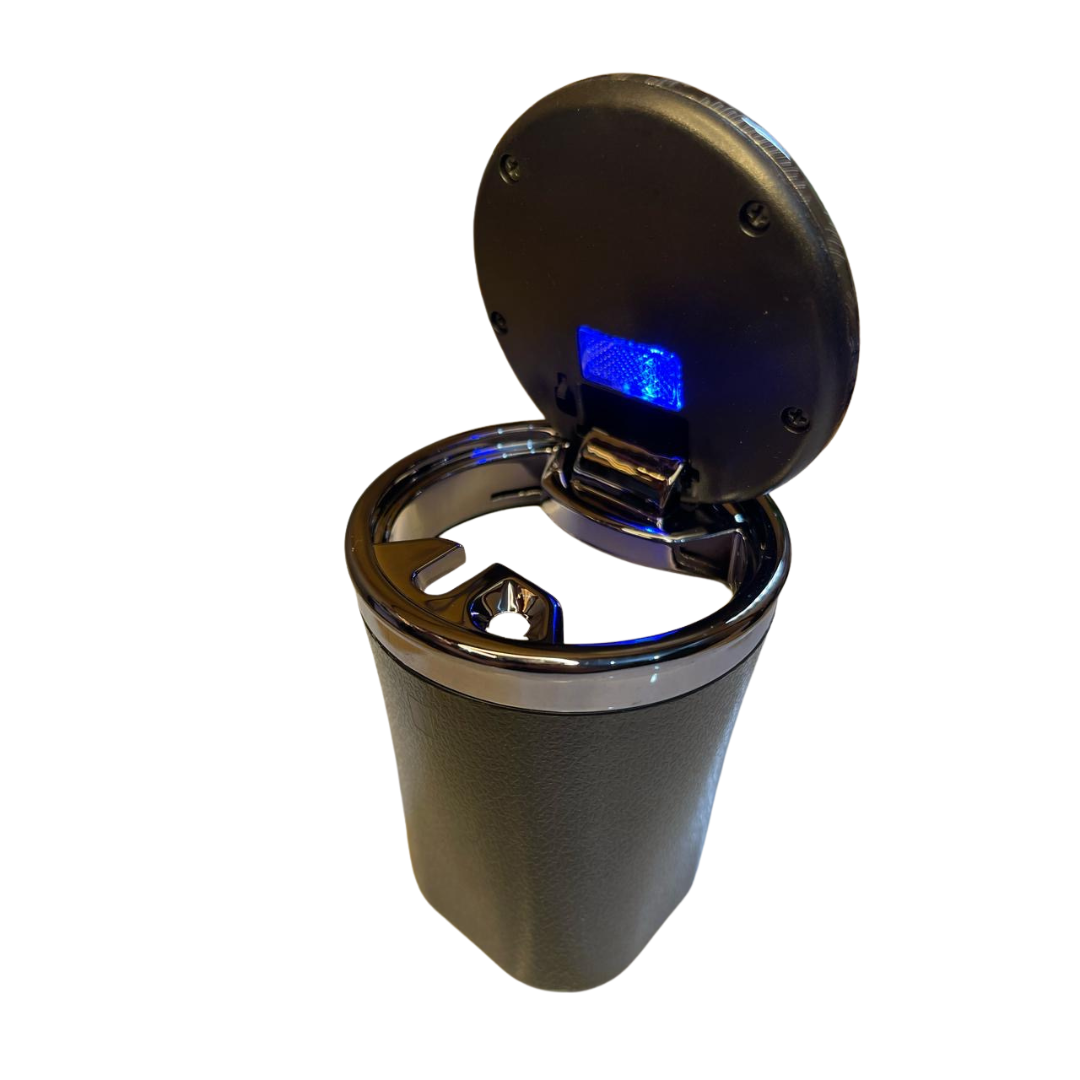 Odor-Free Ashtray with a Sleek Carbon Fibre Lid – Perfect for Home, Office, or Car Use - Techcarhome.