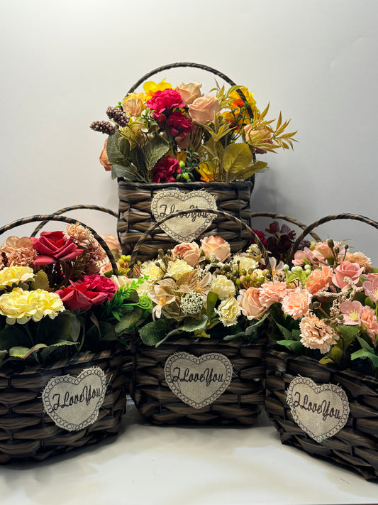 Oval Woven Flower Basket – Rustic Home & Garden Decor | Tech Car Home Pakistan