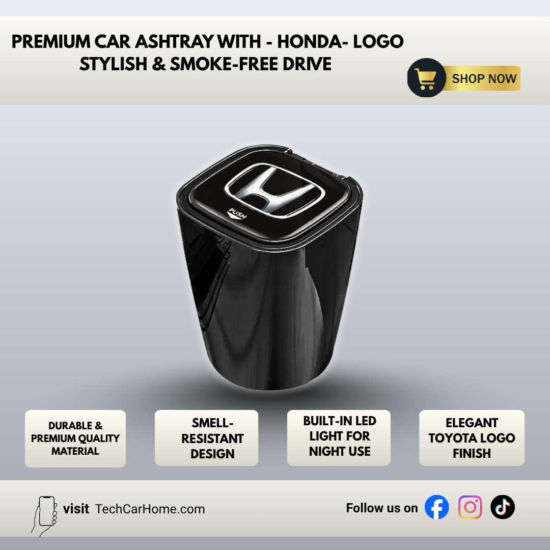Premium Car Ashtray with Suzuki Logo – Stylish & Smoke-Free Drive | techcarhome