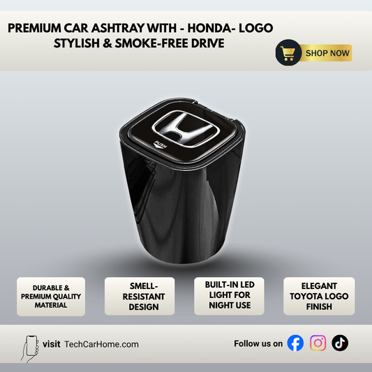 Premium Car Ashtray with Suzuki Logo – Stylish & Smoke-Free Drive | techcarhome